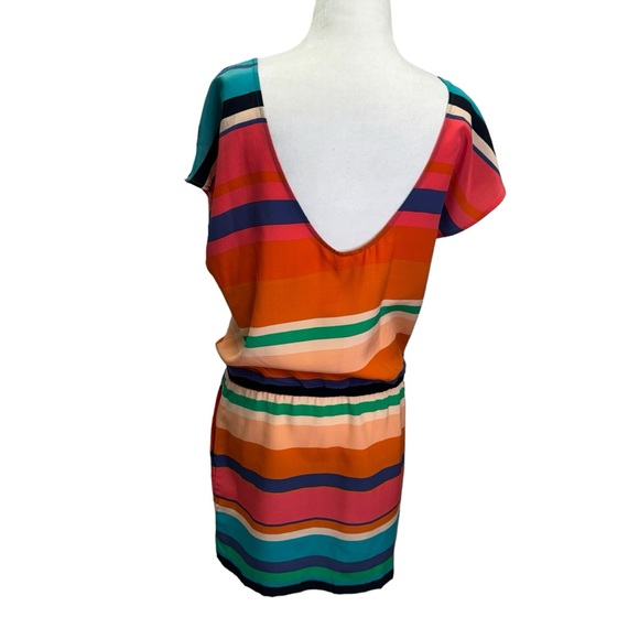 Twelfth Street By Cynthia Vincent 100% Silk Multi Colour Shift Dress Size S - Picture 5 of 11